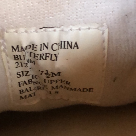 Vintage G.WIZ Lace Up Embroidered Flower Butterflies Flats (KEDS style) 7.5 - Picture 13 of 13